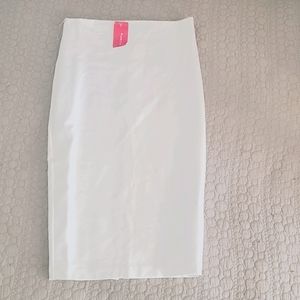 White Bodycon Midi Skirt size Medium